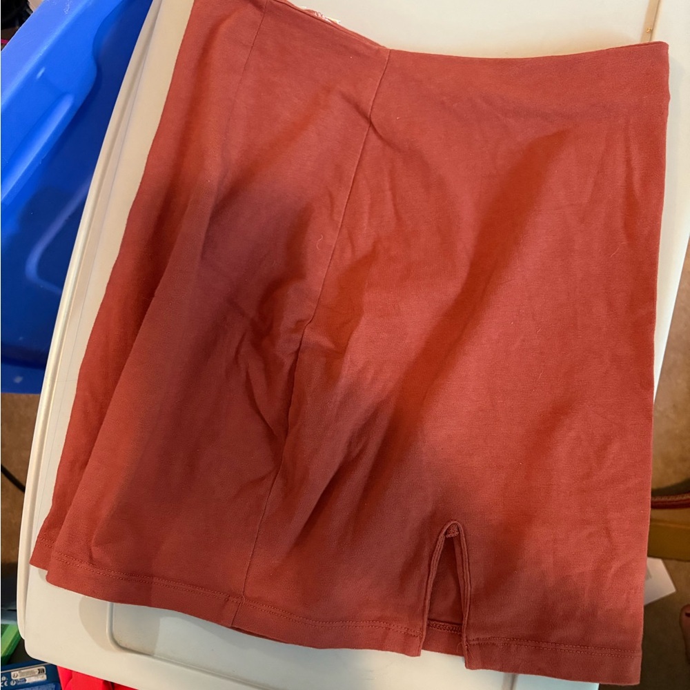 La Hearts Brown Skirt with Tailored Fit